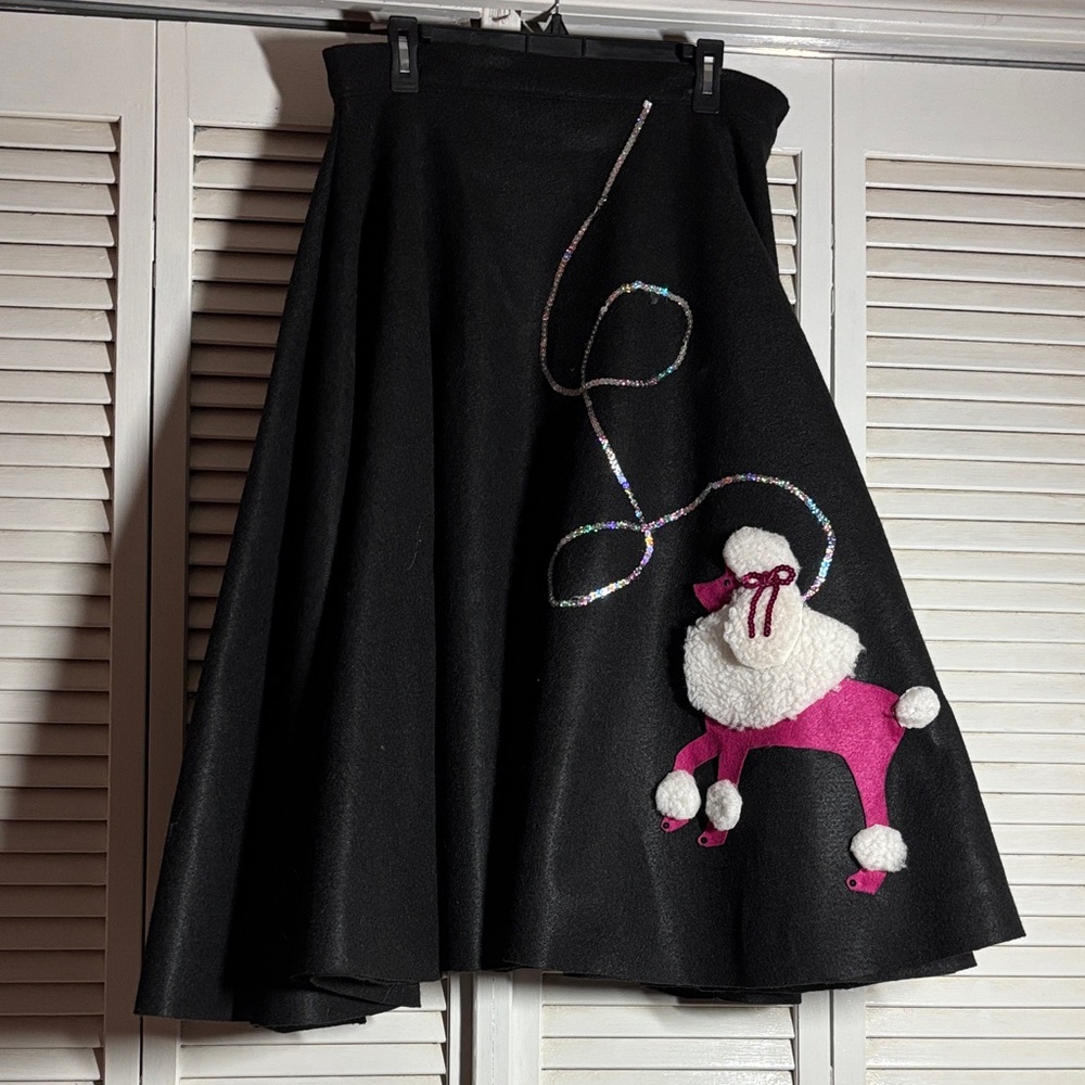 Elegant Black Poodle Skirt